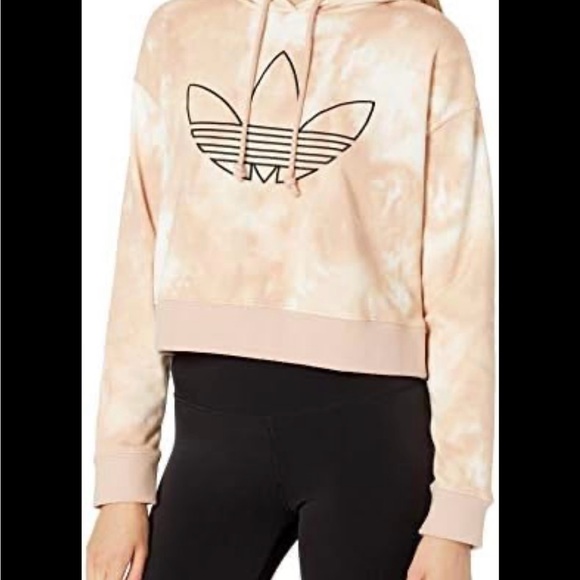 Adidas Pink Tie-dyed cropped hoodie - Picture 2 of 3